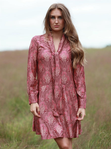 Ginny Bow Dress - Pink Wallpaper