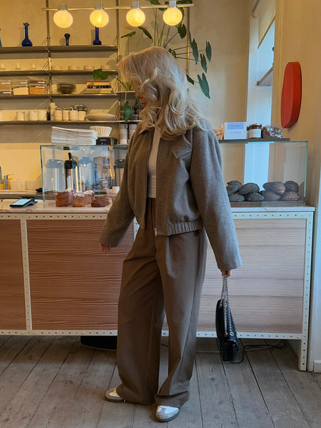 PREORDER MARS / APRIL LEVERING !! SARAHIC SHORT JACKET - BROWN MELANGE