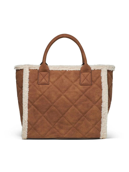 DARCY MINI SHEARLING TOTE,  CHESTNUT