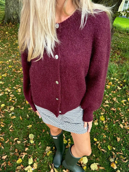 IDAIC CARDIGAN - BORDEAUX