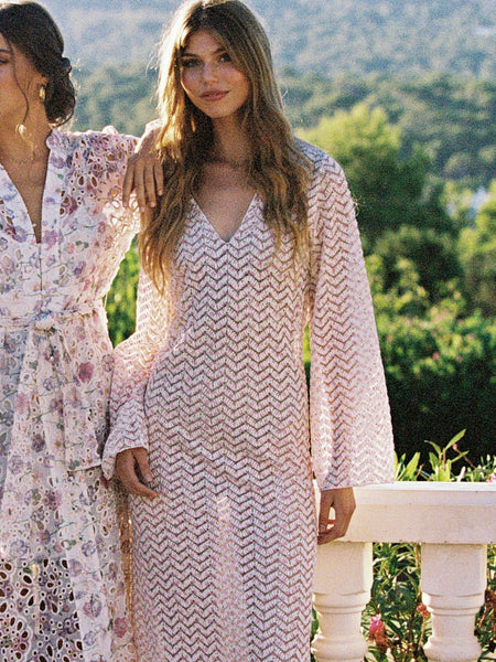PEACH MAXI DRESS, TULIP FIELD