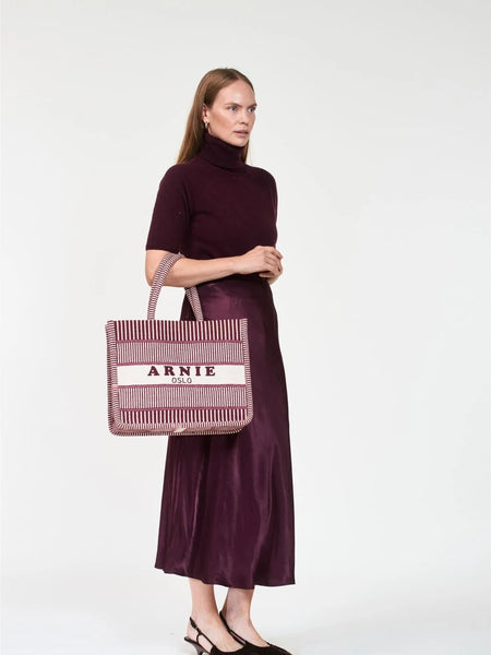PORTO TOTE BAG, BURGUNDY