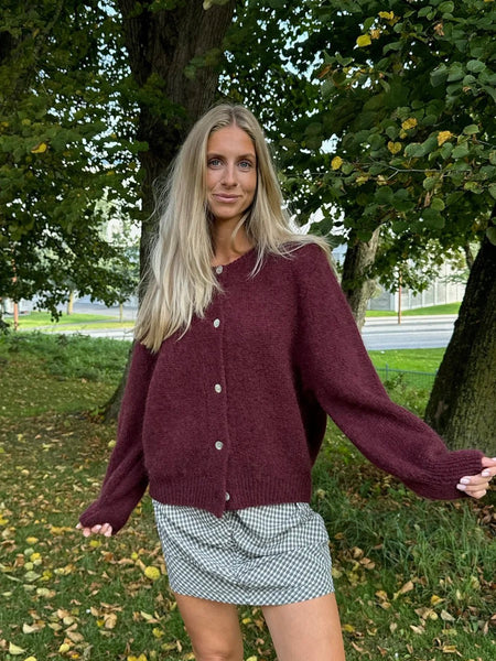 IDAIC CARDIGAN - BORDEAUX