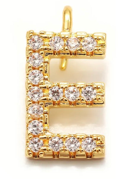 CRYSTAL LETTER PENDANT, 11 MM HOOK