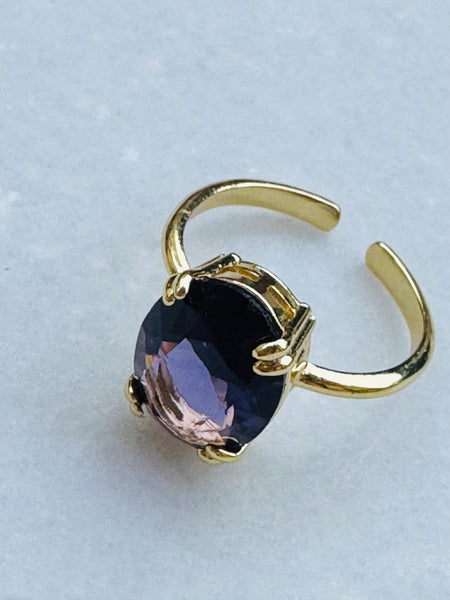HERMINE OVAL CRYSTAL RING