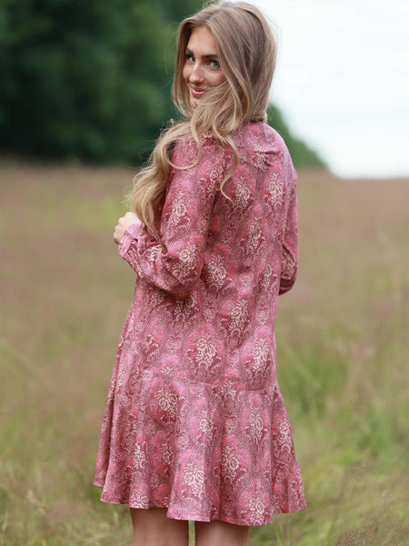 Ginny Bow Dress - Pink Wallpaper