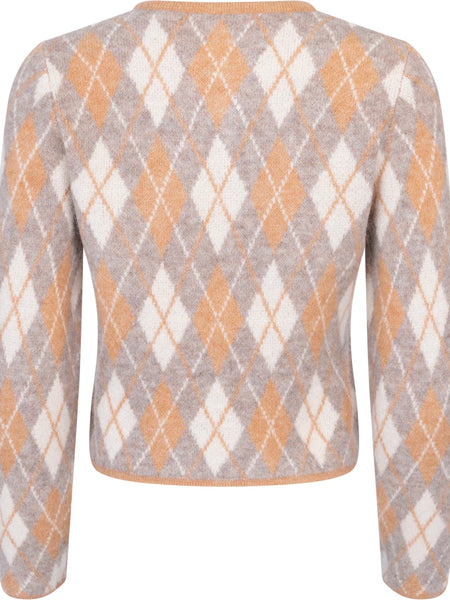 Guilain Buttoned jacquard cardigan, CAMEL