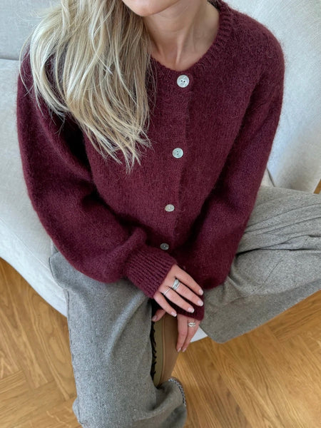 IDAIC CARDIGAN - BORDEAUX