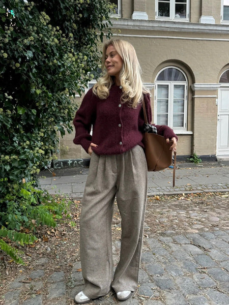 IDAIC CARDIGAN - BORDEAUX