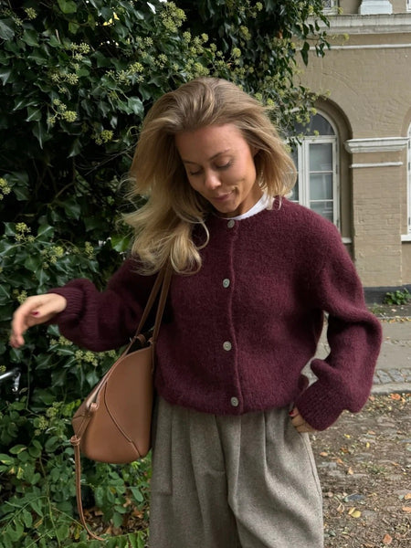 IDAIC CARDIGAN - BORDEAUX