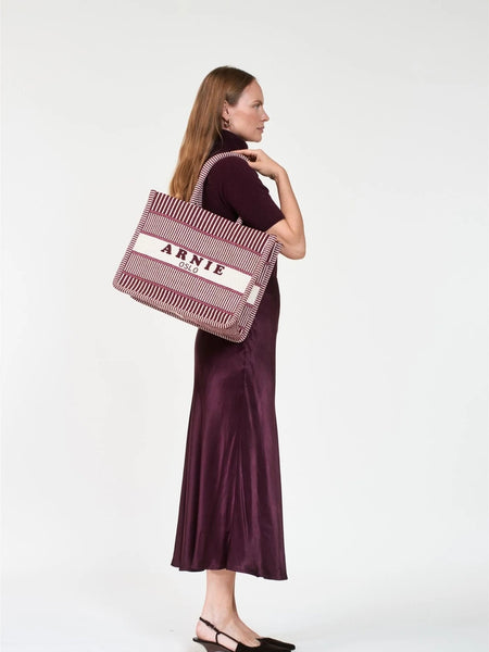 PORTO TOTE BAG, BURGUNDY