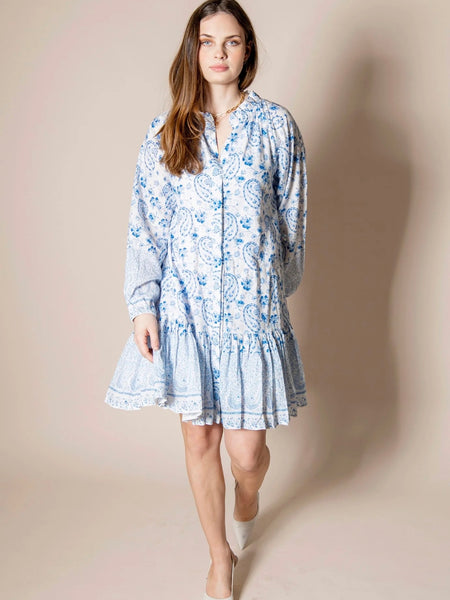 NOREEN DRESS , CAPRI BLUE