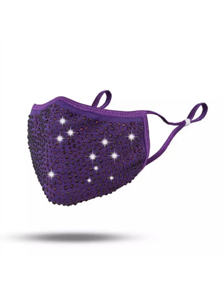 CRYSTAL MASK  PURPLE / PURPLE CRYTSALS