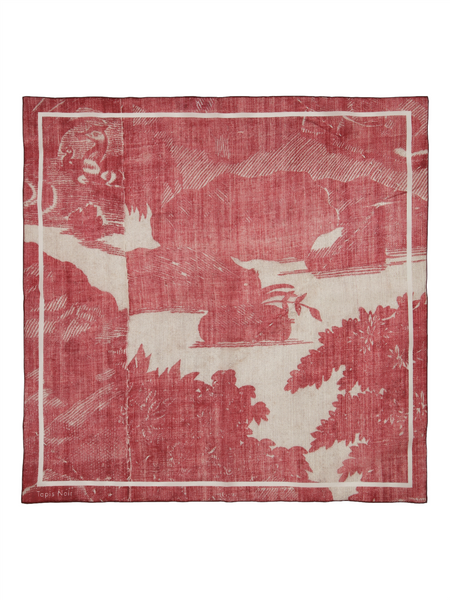 Light Red Toile Scarf