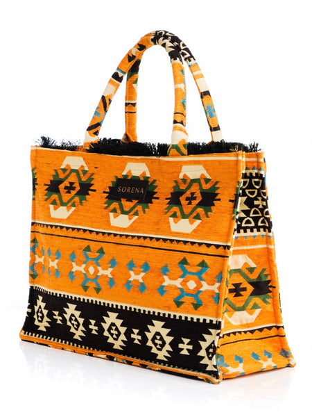 KNOSSOS  BIG TOTE BAG, ORANGE