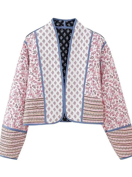 TOSIDIG BOHO QUITED JACKED, PINK / BLUE