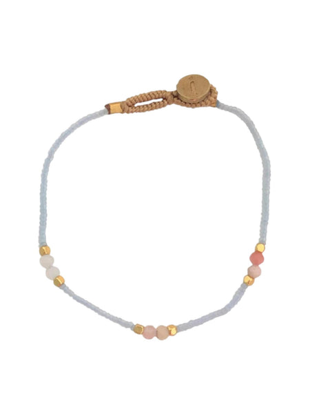 LULU BOLD perle armbånd, SOFT BLUE