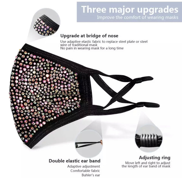 CRYSTAL MASK BLACK / MULTI AB