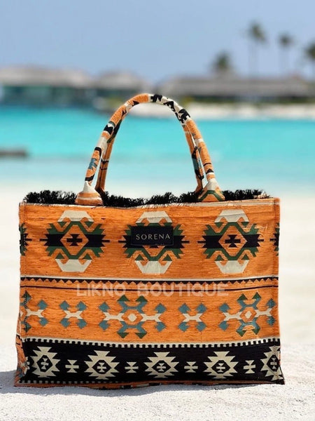 KNOSSOS  BIG TOTE BAG, ORANGE