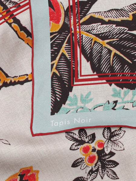 CLASSICAL TROPICAL SCARF, LIGHT BLUE