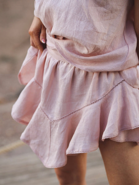 Queen Shorty linen – Powdery Pink