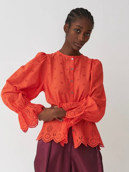 ERINA LOU SHIRT - ORANGE RED