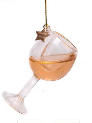 Ornament glass rose wine glass H7cm
