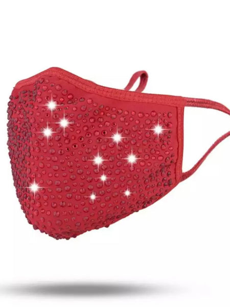 CRYSTAL MASK  RED / RED CRYSTALS