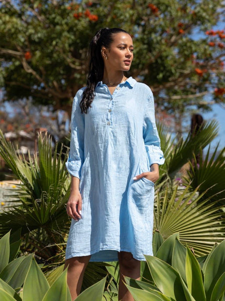 Matilde I SKY BLUE  LINNEN DRESS