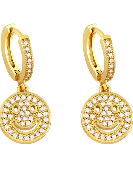 SMILEY HUGGIE EARINGS