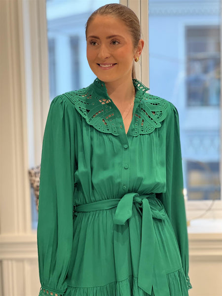 WOVEN ROBE CHAYA, VERT