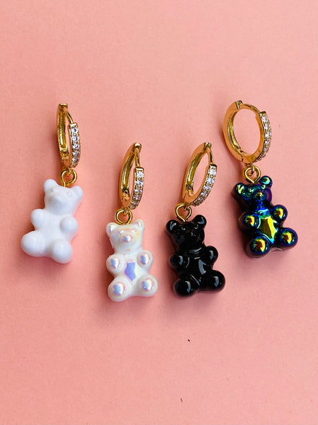 YUMMY HUGGIES ørering i WHITE RAINBOW