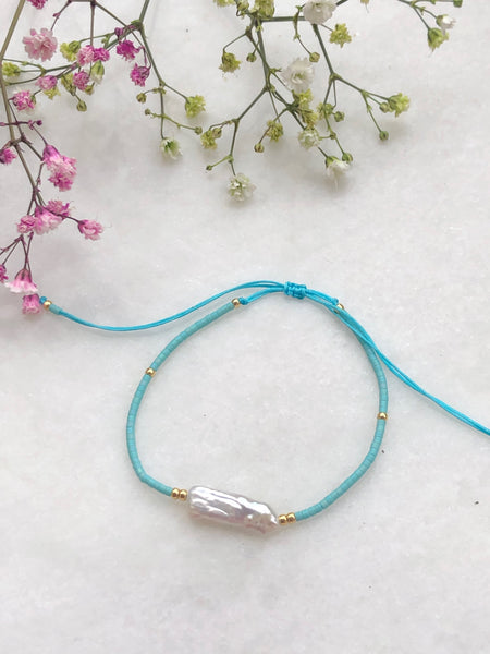 SLIM FRESH WATER PEARL armbånd