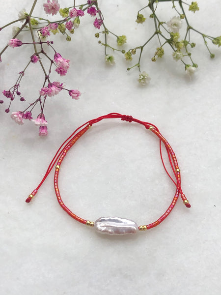 SLIM FRESH WATER PEARL armbånd