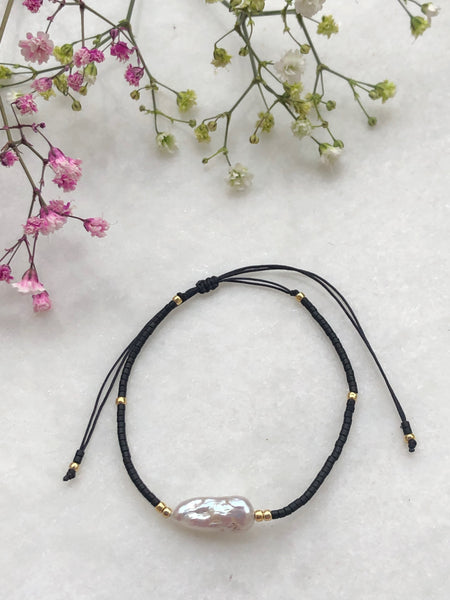 SLIM FRESH WATER PEARL armbånd