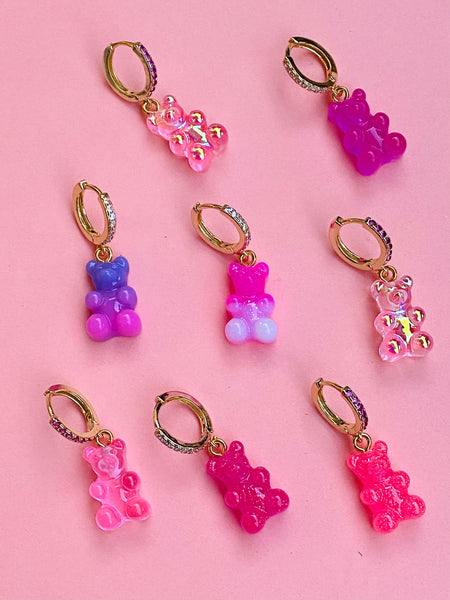 YUMMY HUGGIES ørering i RAINBOW PINK