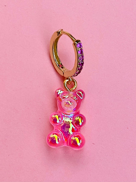 YUMMY HUGGIES ørering i RAINBOW PINK