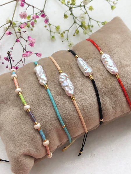 SLIM FRESH WATER PEARL armbånd