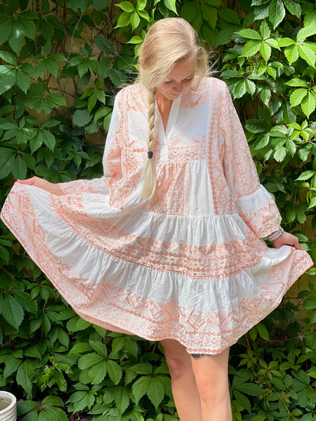 SHORT EMBROIDERY DRESS