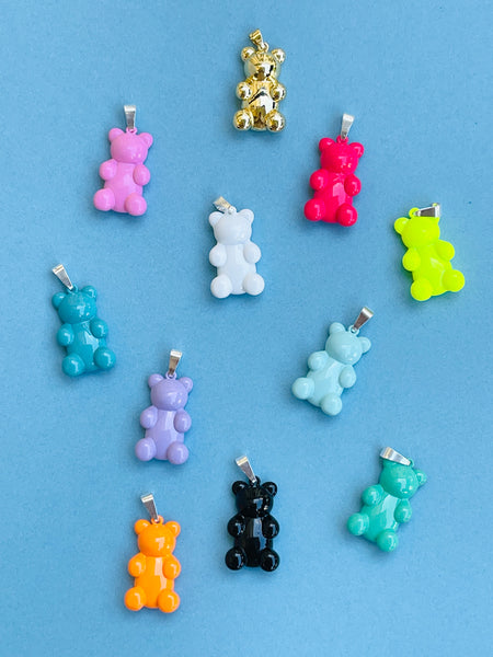 Zuzanna G ENAMEL BIG BEAR anheng, SEA FOAM / SILVER