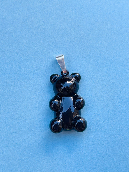 Zuzanna G ENAMEL BIG BEAR anheng, BLACK / SILVER