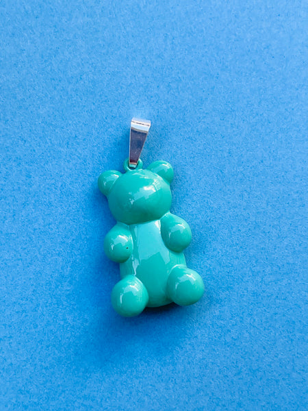 Zuzanna G ENAMEL BIG BEAR anheng, SEA FOAM / SILVER