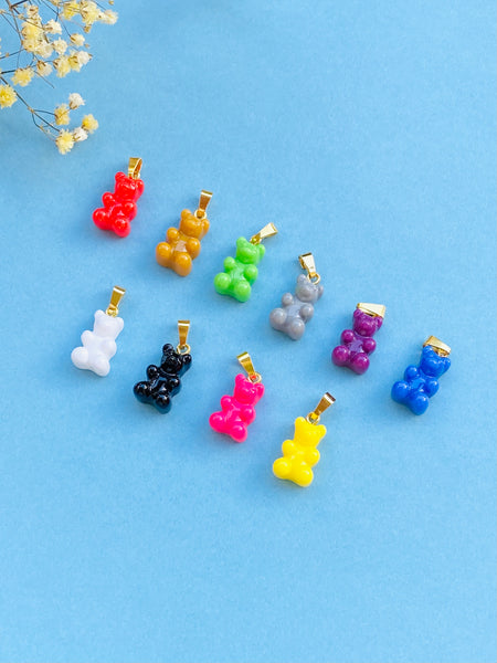 YUMMY BEAR gull anheng i HOT PINK