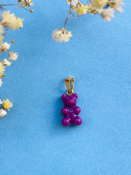 YUMMY BEAR gull anheng i AMETHYST OPAL