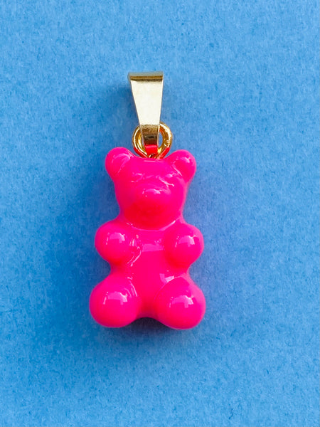 YUMMY BEAR gull anheng i HOT PINK