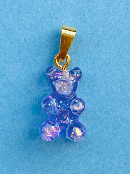 YUMMY BEAR gull anheng i CONFETTI PURPLE / GOLD