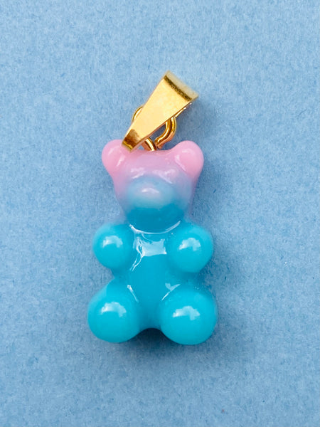 YUMMY BEAR gull anheng I BLUE BUBBLE GUM / GOLD