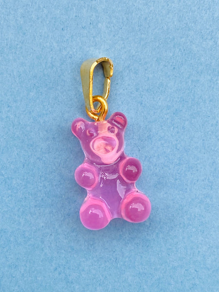 YUMMY BEAR gull anheng i CLEAR PINK / GOLD