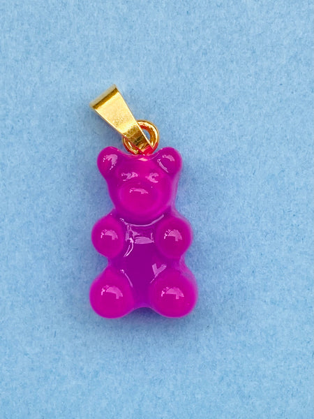 YUMMY BEAR gull anheng i MAGENTA / GOLD