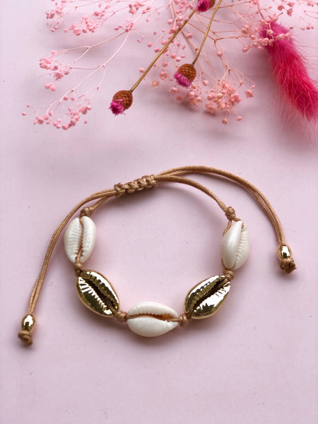 Vacay Shell armbånd, TWO GOLD
